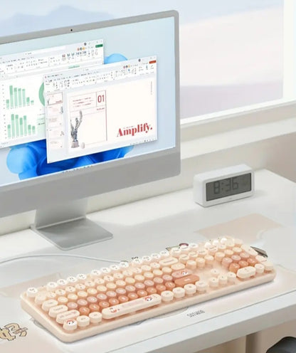 Clavier à cable USB à touches rondes
