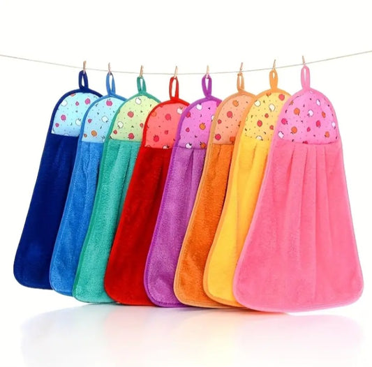 Ensemble de 3 serviettes à main à motif fruits (couleurs aléatoires)