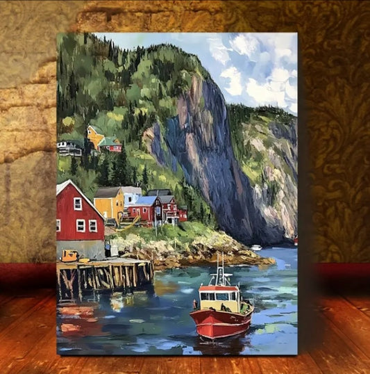 Impression sur toile Les Côtes de Terre-Neuve 12 X 16 po.