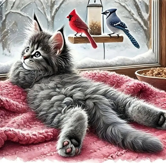 Ensemble de peinture au diamant Chaton Maine Coon