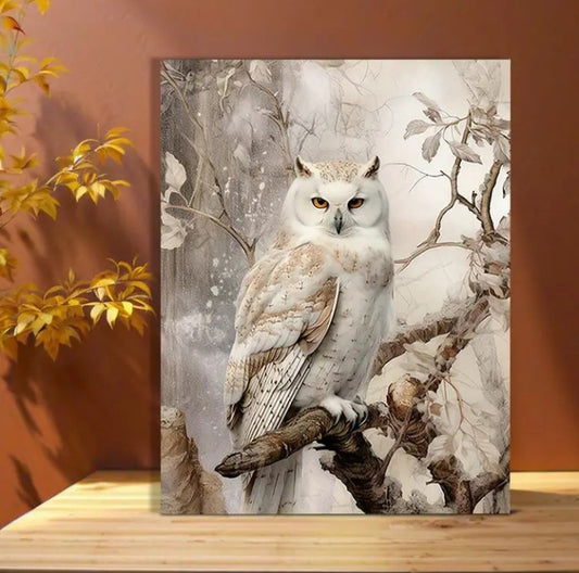 Impression sur toile Chouette blanche
