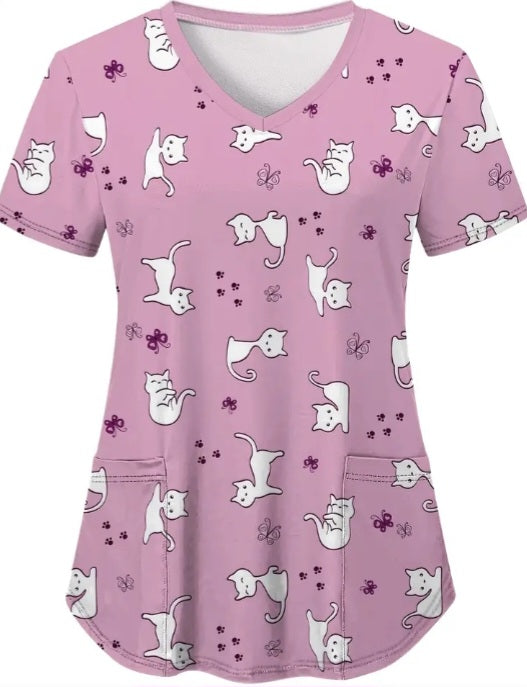 Haut d'uniforme Chat blanc