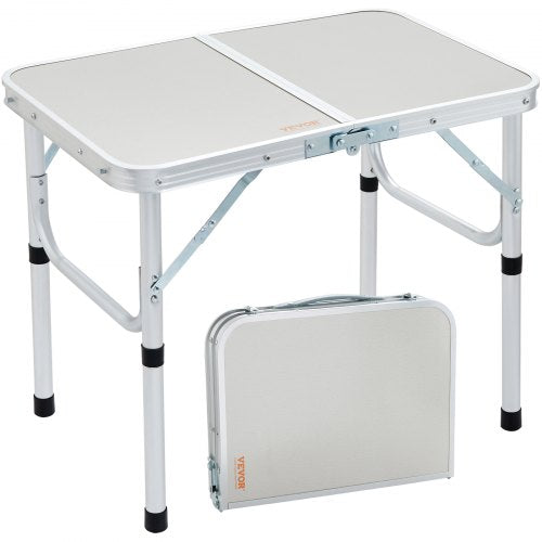 Table de camping pliante en aluminium et MDF