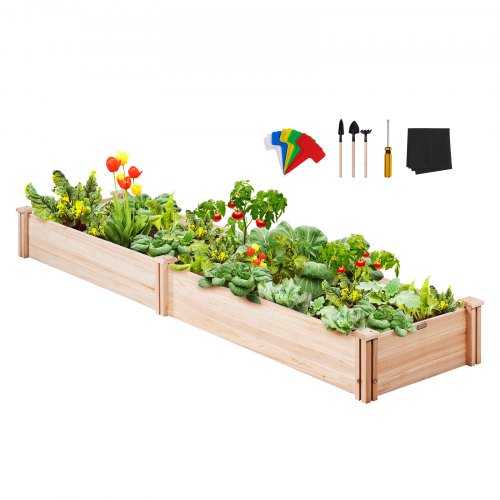 Boîte de jardin surélevé en bois de 94.5 x 23.6 x 9.8 pouces