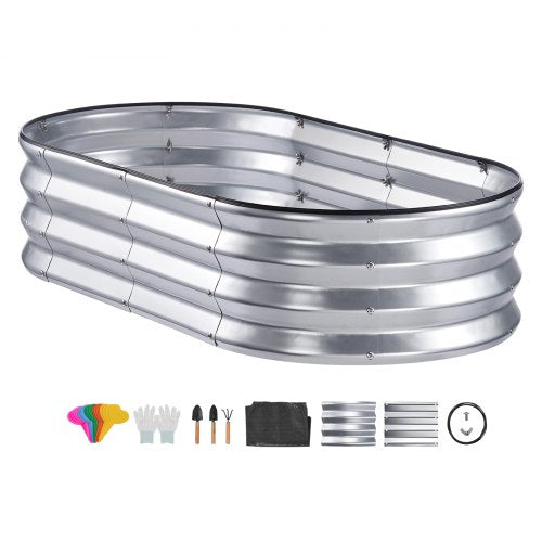 Boîte de jardin surélevé en métal de 4 x 2 x 1 pieds