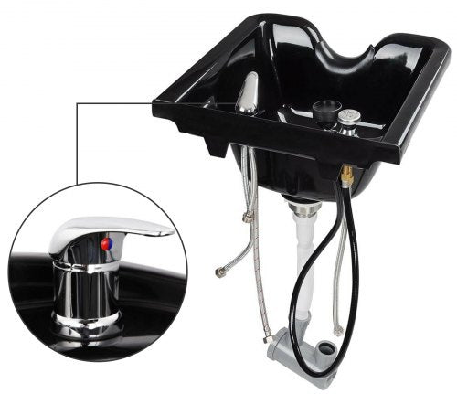 Lavabo de coiffeuse carré de grande capacité