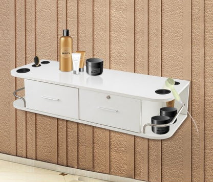 Station de rangement pour salon de coiffure